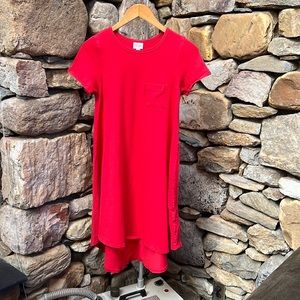 Lula Roe Carly red shirt dress